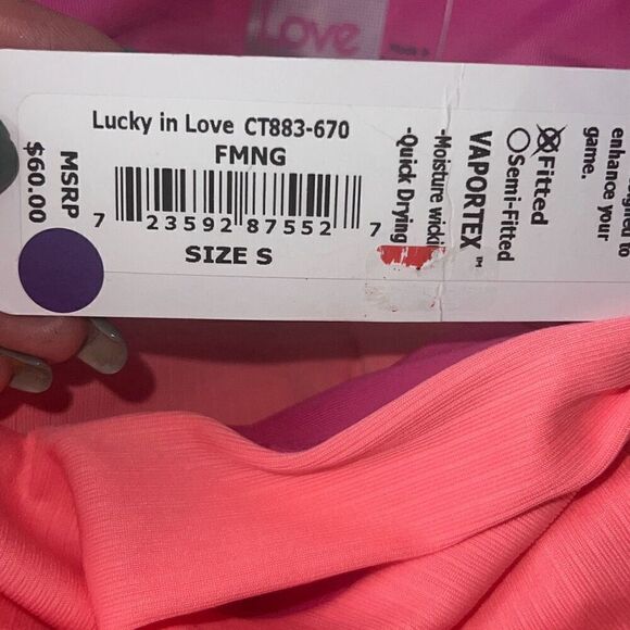 LUCKY IN LOVE NWT FITTED SQUARED UP CROP TANK Athletic Small - Picture 6 of 6